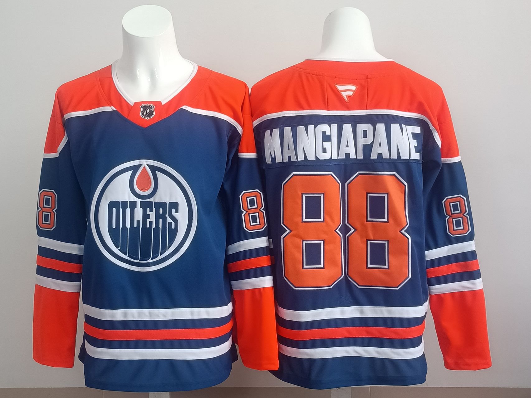 Men 2025 Edmonton Oilers #88 Mangiapane Blue NHL Jersey style 01